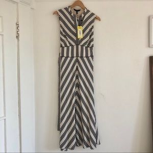 NWT Karen Millen Midi Dress Striped Sleeveless